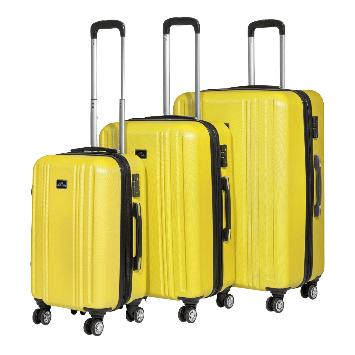Sealey DL124 Dellonda Lightweight ABS Luggage Set with TSA Lock - Yellow