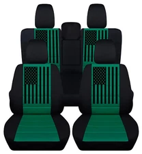 Front+rear Custom-fit Car seat covers USA flag fits WRANGLER JL 4dr 2018-2022
