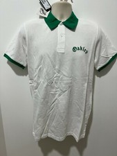 Oakley Men's Size M White Short Sleeve Piquet Polo 65 NWT 434469