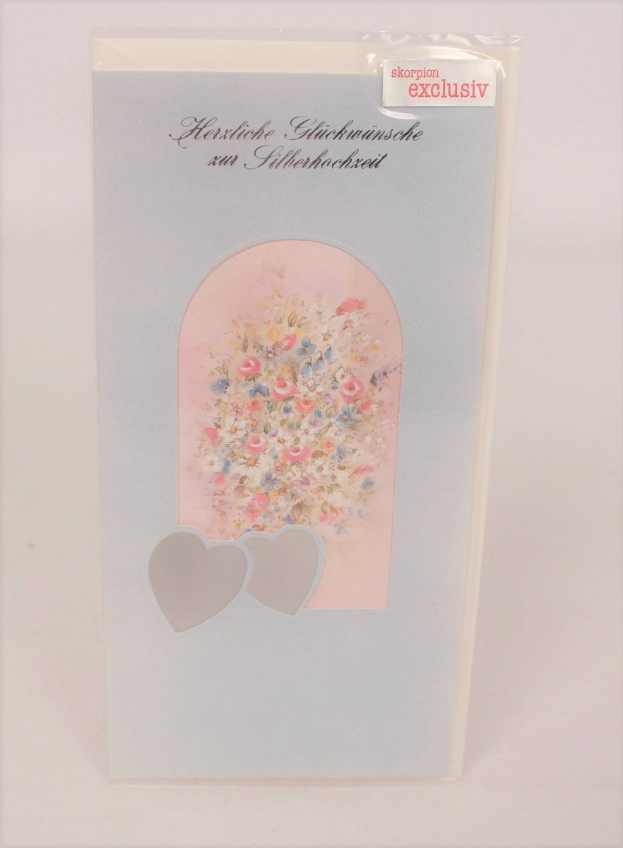 Glückwunschkarte Grußkarte Herzliche Glückwünsche zur Silberhochzeit 25 NOS