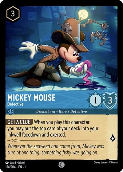 Lorcana Mickey Mouse - Detective (154/216) The First Chapter NM