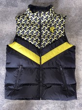Mcm Cubic Monogram Down Vest In Econyl Yellow Size Medium
