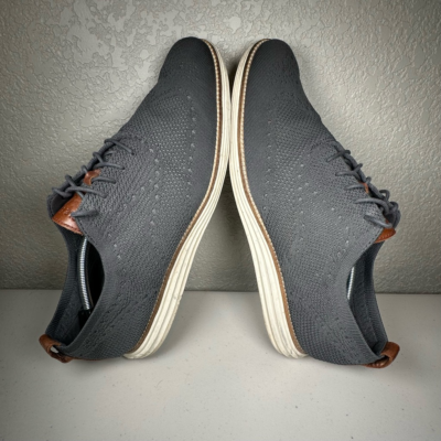 Cole Haan Mens 13 Stitchlite Wingtip Oxford Sneakers Gray  display picture 3