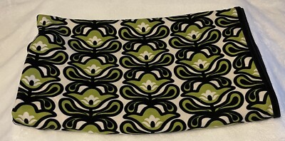 Petunia Pickle Bottom Cotton Baby Blanket Green Black White Flower Print 2010