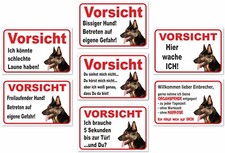 AdriLeo Schild - Vorsicht deutscher Schäferhund - Achtung Hund Wachhund