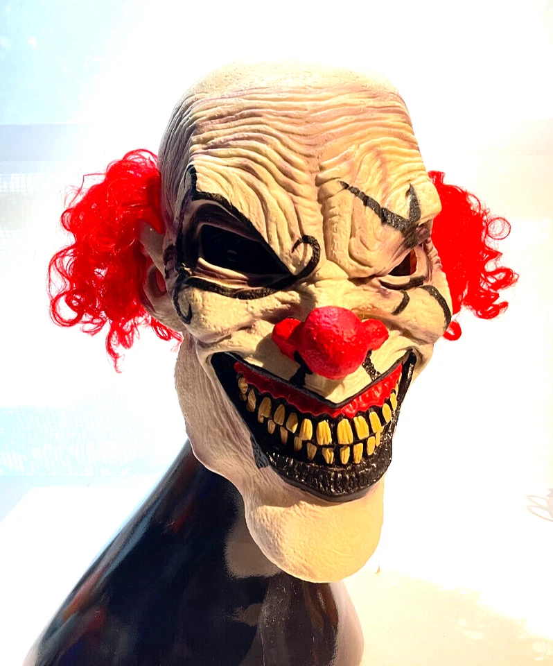 Scary Clown Rubber Mask California Costume Adult - Image 2 of 4