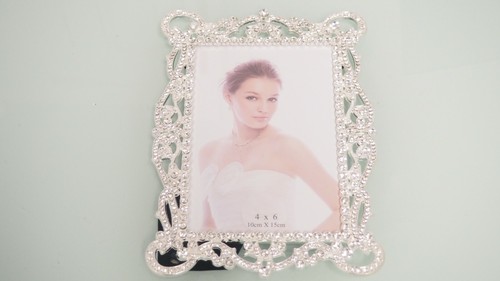 Premium Fancy Regal Picture Frames Acrylic Diamond Gemstone Crystals Pearls Meta - Picture 5 of 7