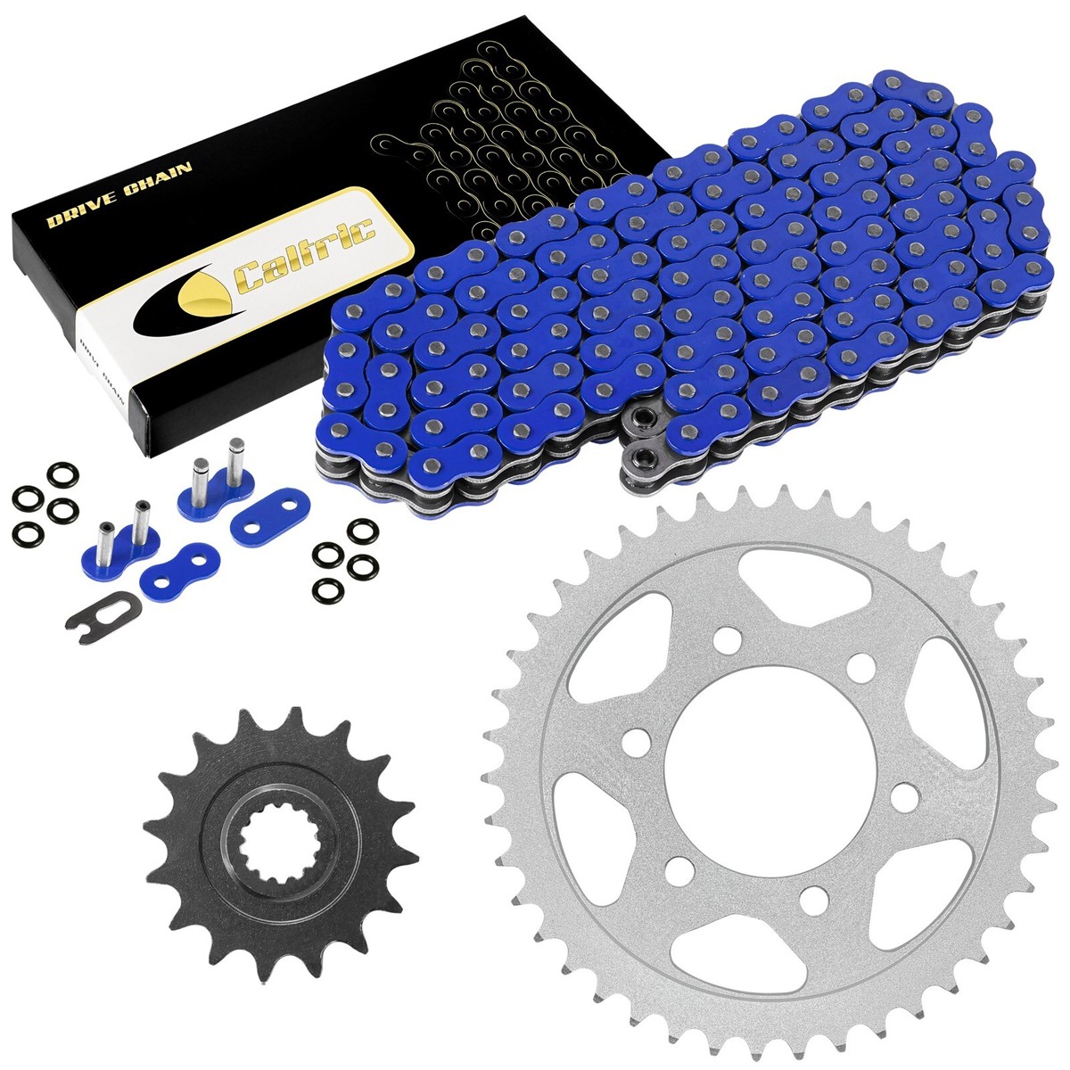 Blue O-Ring Drive Chain & Sprockets Kit for Kawasaki ZR1000A Z1000