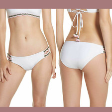 NWD BECCA [ Large ] Medina Hipster Bikini Bottoms in White Multi  #P705