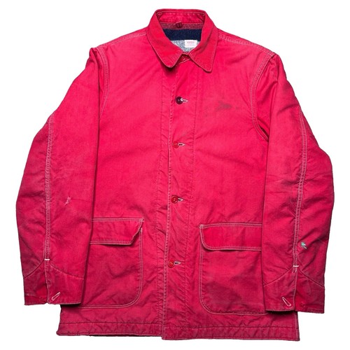 〈 L.L.Bean 〉Corduroy Collar Field Coat Vintage 1950s Drybak Canvas Hunting Trousers Distressed Size 40x29