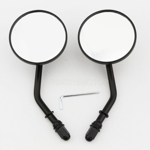 8mm Rear Black View Mirrors For Harley Touring Road King Street Road Glide Ultra - Picture 7 of 7