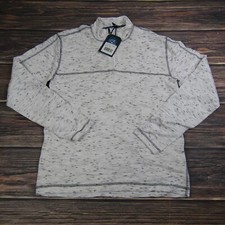 Vintage 1946 NEW Mens Medium Heather Gray 1/4 Zip Sweater Pullover