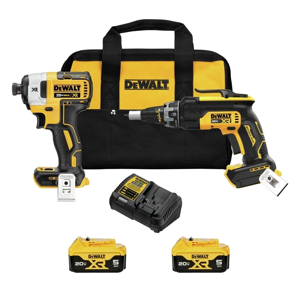 DeWalt DCK268P2 20V MAX XR Drywall Screwgun Impact Driver Combo