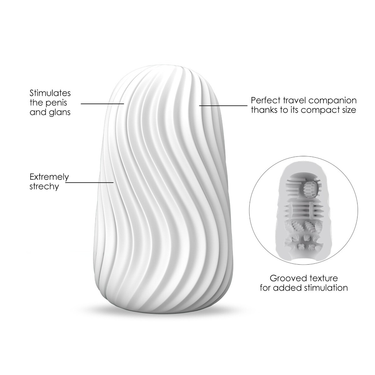 Reversible Male Masturbator Stroker Sleeve Penis Stamina Trainer Sex Toy for Men