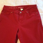 Westport Womens Signature Fit Capris Size 8 Red Cuff Vent Casual Summer Coastal — photo 2