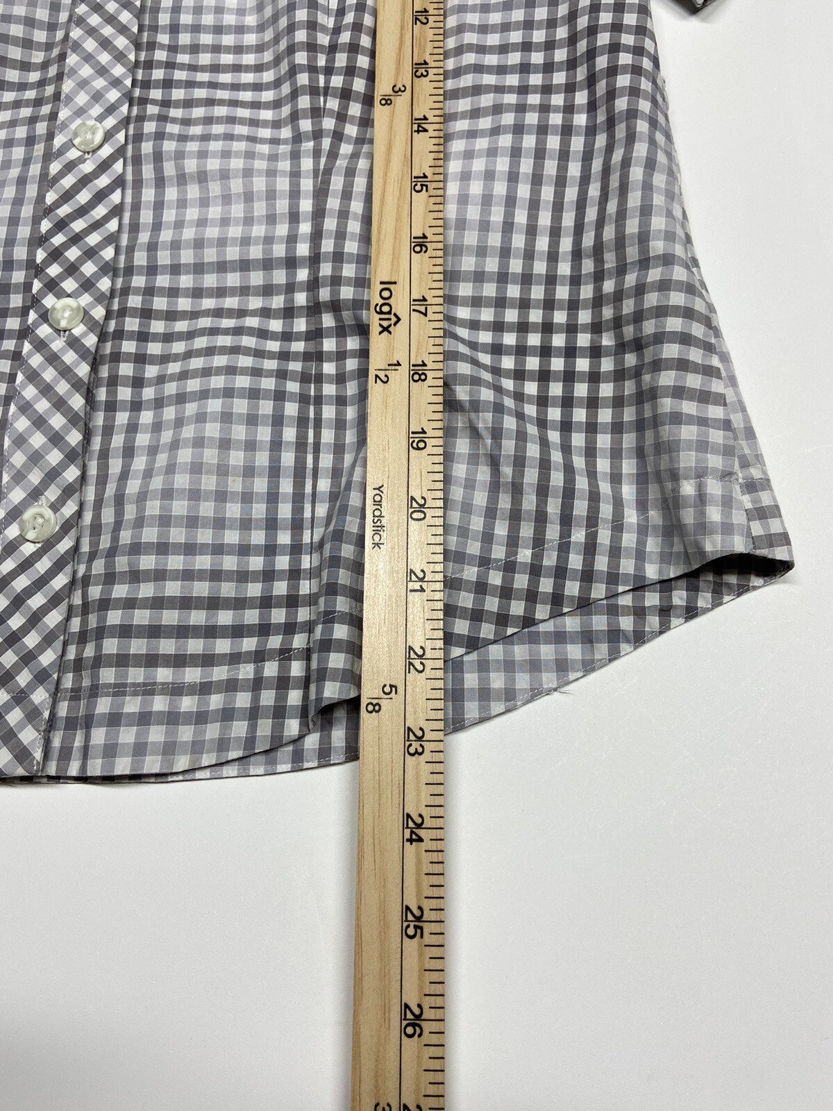 Pendleton Gingham Short Sleeve Button Down Fitted… - image 7