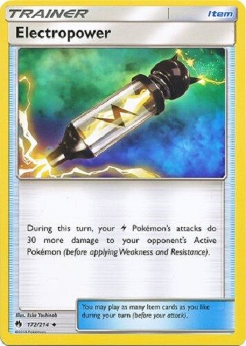 Pokemon TCG SM Lost Thunder 172/214 Electropower Uncommon Trainer Card