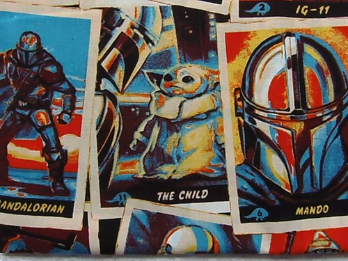 RARE & OOP Camelot Fabrics Star Wars MANDALORIAN & BABY YODA TRADING CARDS - Picture 3 of 5
