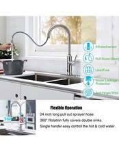 Arrisea Touchless Kitchen Faucet With Pull Down Sprayer, Brushed Nickel
