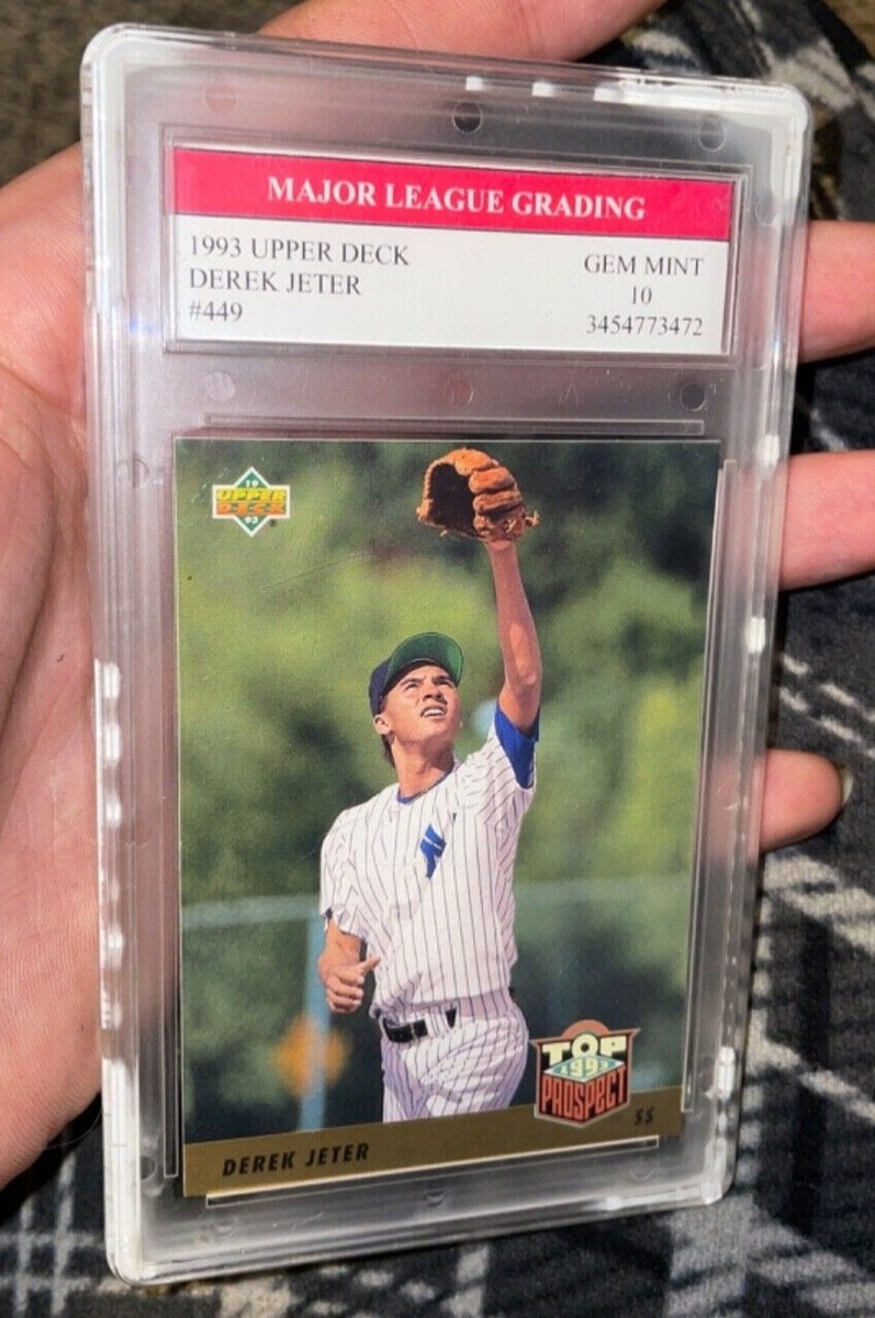 1993 Upper Deck Gold Hologram DEREK JETER Rookie Card #449 graded