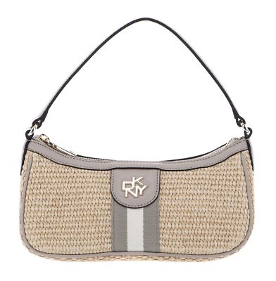 DKNY Carol Handbag Handtasche Abendtasche Tasche Nat / LT Khaki beige Neu