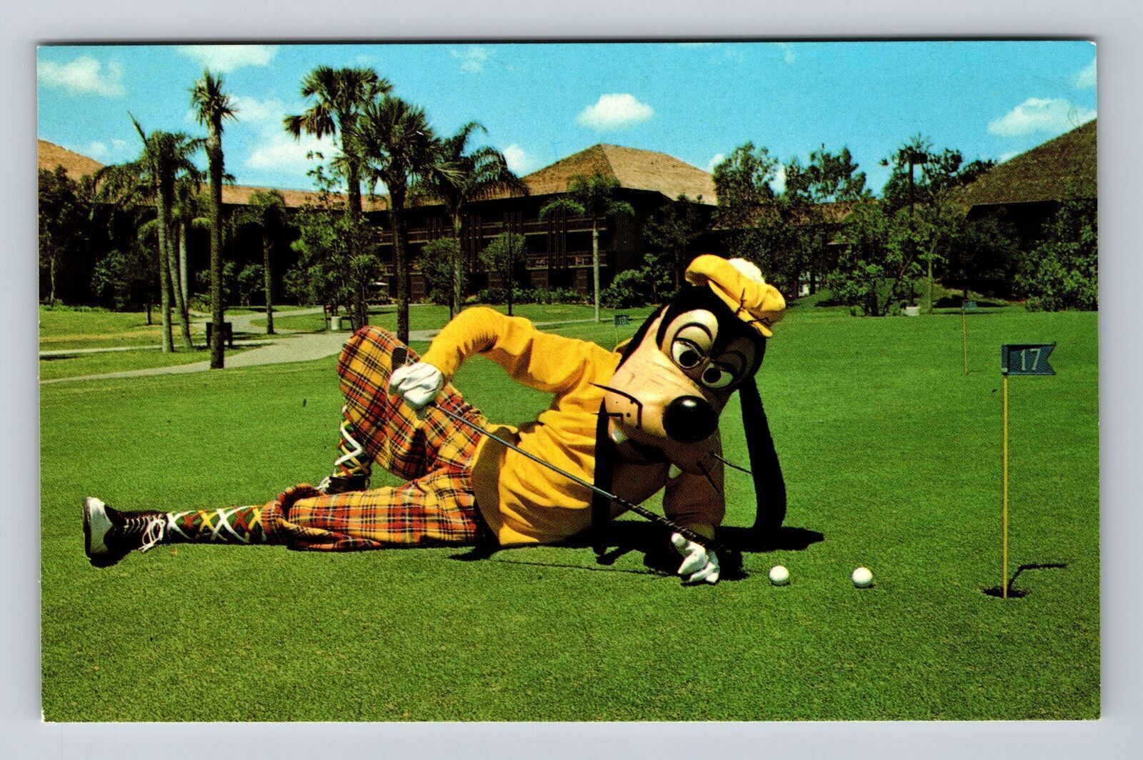 Vintage Orlando Florida Postcard Featuring Disney World and Goofy Way to Putt