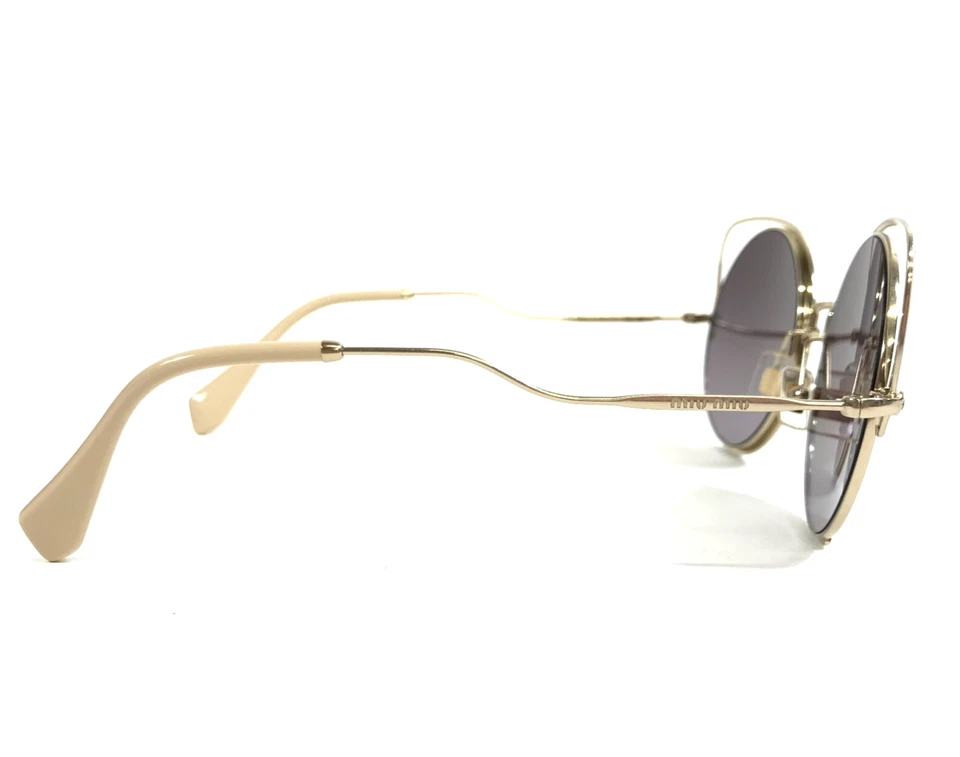 Gafas de sol Miu Miu SMU51T 4UD-085 rosa claro dorado ojo de gato con lentes púrpura claro Foto 3 de 4