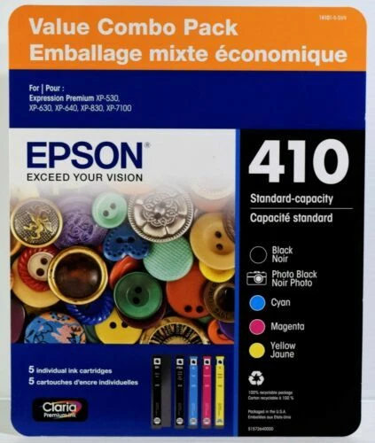 Genuine Epson 410 Ink Cartridge B/C/M/Y-OEM For Epson XP830 640 630 Printer-4PK - Image 3 of 4
