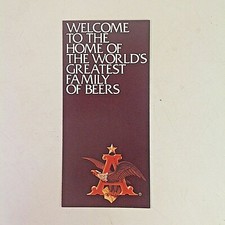 Vintage 1979 Color Brochure Anheuser Busch Family of Beers Michelob Budweiser MO