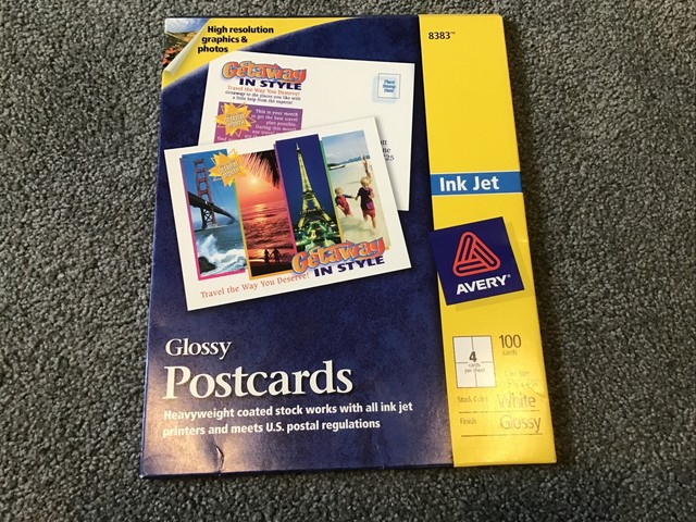 avery glossy postcards