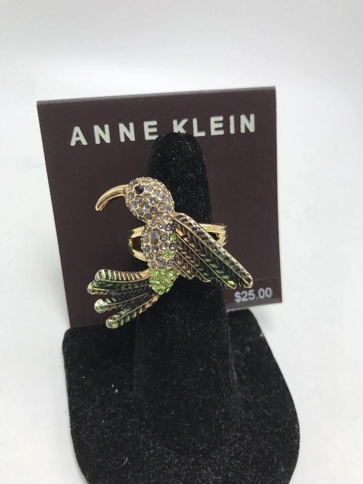 $25 Anne Klein Anillo Elástico Pájaro Tono Oro 49 Foto 3 de 4