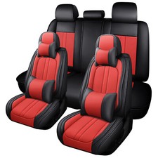 Nappa Leather Full Set 5-seat Car Seat Covers Auto Interior Protectors Universal Nappa Leather Full Set 5-seat Car Seat Covers Auto Interior Protectors Universal