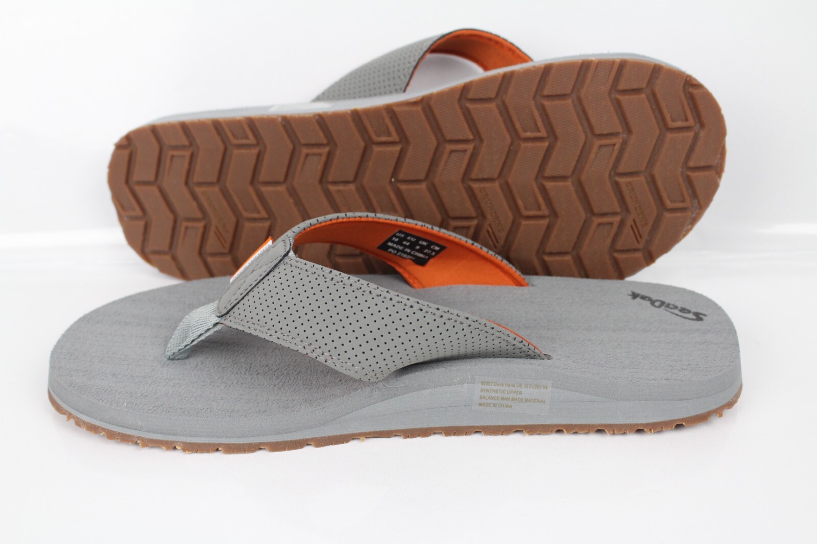 Grundens Men's Deck Hand Flip Flop Sandals Monument Grey eBay