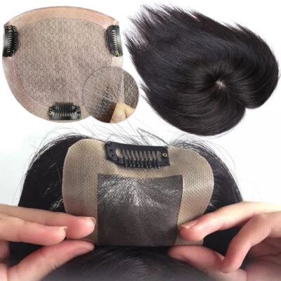 SEGO Topper Toupee Clip In Toupet 100% Echthaar Extensions Haarteil Für Haarausfall