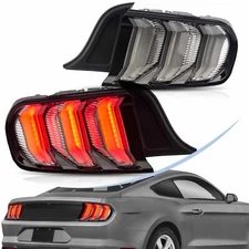 VLAND Tail Lights Clear LED For 2015-2021 Ford Mustang w/Sequential & 5Modes US