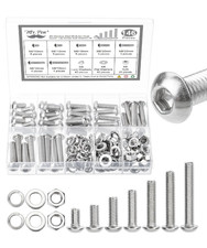 - Nuts and Bolts Assortment Kit, 146 pcs, Stainless Steel, M6 Screws 7 Sizes 6-