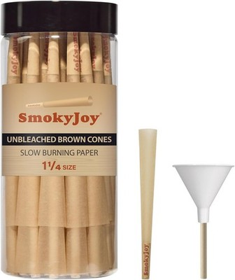 100 Pack 1¼ Pre Rolled Cones Unbleached Rolling Papers with Tips & Tubes
