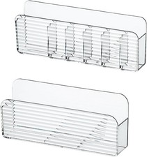 Clear Cosmetic Storage Set - Two Organizers for Elegant Bathroom Vanity