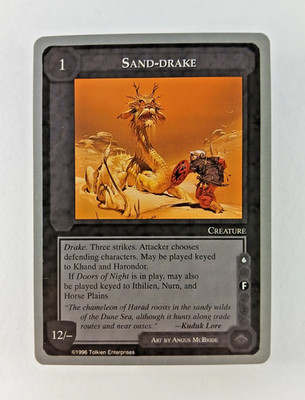 Sand Drake - Middle Earth CCG card (1998 ICE) MECCG Silver Grey Border Reprint
