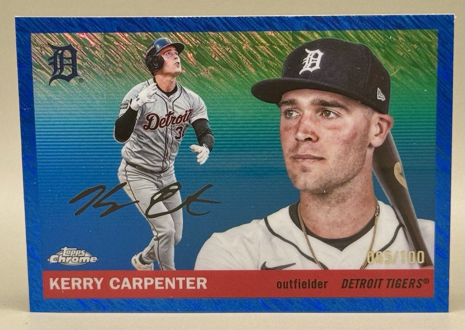 🪶2025 Topps Chrome Platinum Kerry Carpenter  /100 #69 Tigers