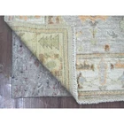 3'x5'10" Gray Angora Oushak Leaf Design Hand Knotted Pure Wool Runner Rug 22315