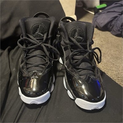 Jordan Air Jordan 11 Black/White Mid Top Lace Up Men's Athletic Sneakers