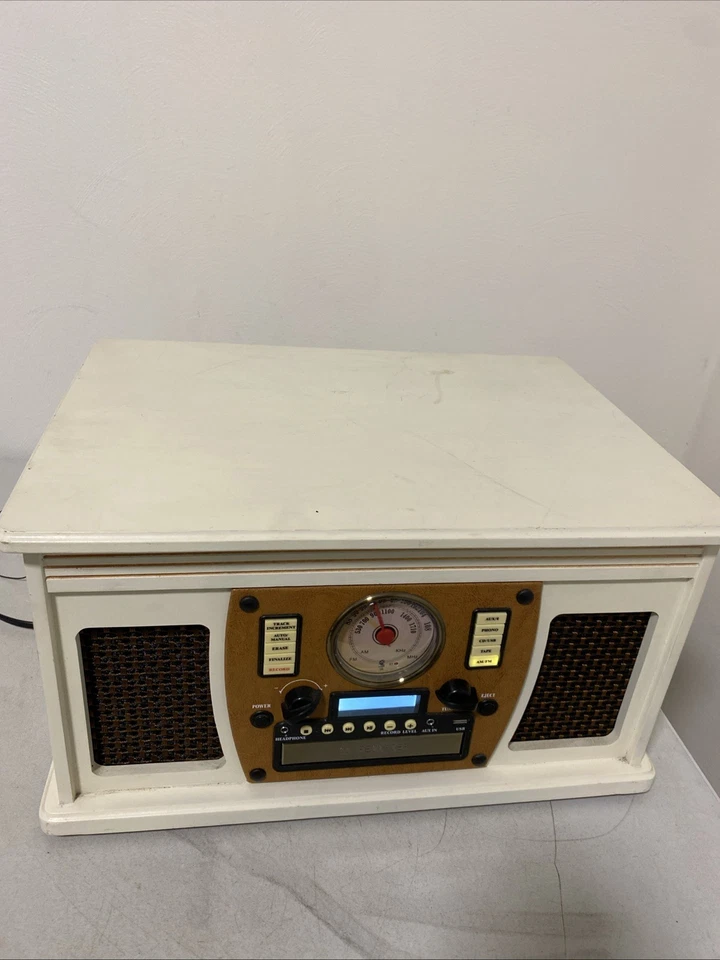 Innovative Technology ITVS-760B Phono/CD+ CD Recorder/Tape/AM/FM White WORKS - Image 2 of 4