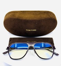 TOM FORD TF5943-B 050 Brown Silver Aviator Full Rim Eyeglasses 56-15-150 B:45