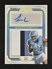 2025 National Treasures Omarion Hampton /10 Auto 3 Color Patch RPA GOLD Tarheels