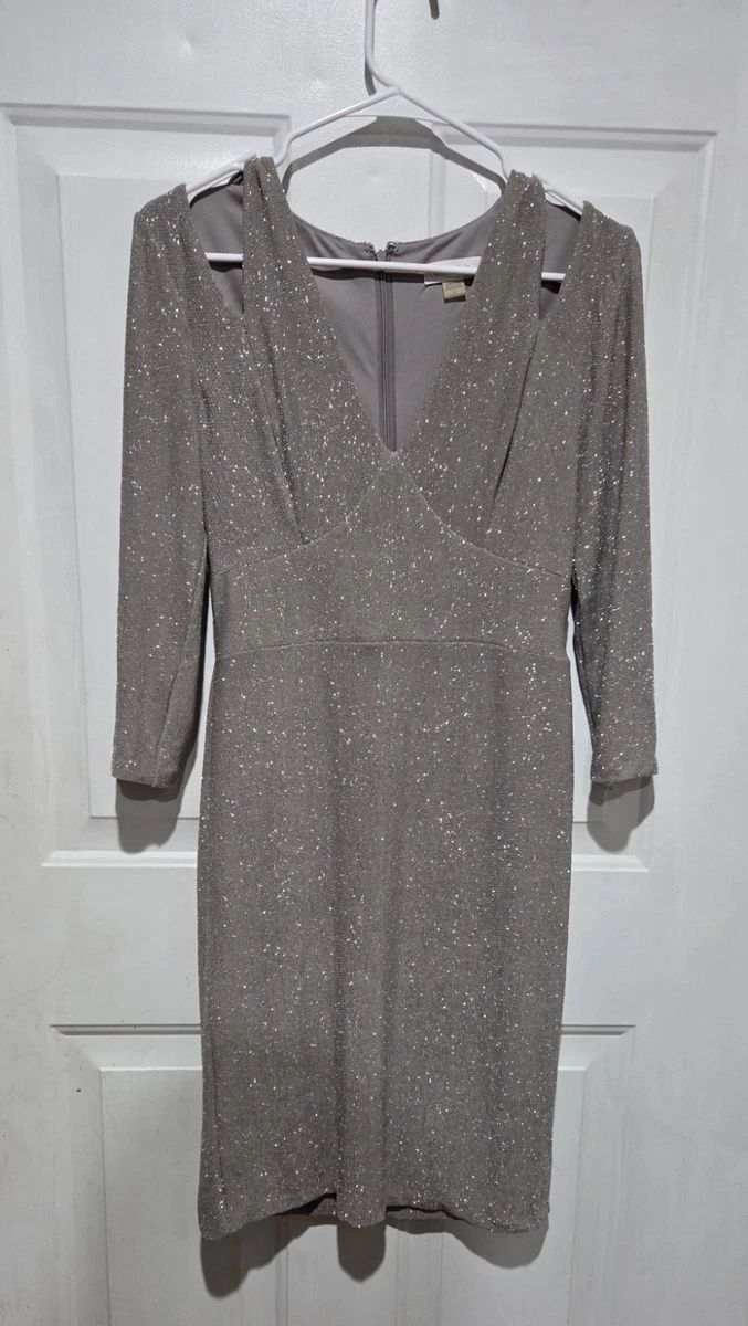calvin klein silver sequin dress Calvin Klein | @sarah__pidgeon wore custom Calvin Klein Collection to the  Vanity Fair Oscar Party. Seen in a platinum crystal and sequin encrusted...