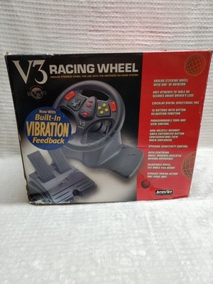 Interact V3 FX Racing Wheel + Pedals For N64 Nintendo 64 - Parts READ 