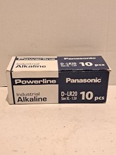 Panasonic Powerline D LR20 10 Pcs Pack Industrial Alkaline Battery Batteries NEW