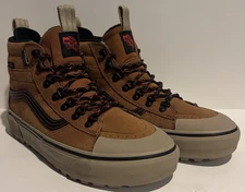 Vans Sk8-Hi MTE DR Waterproof Hiking Boots Glazed Ginger Brown Suede Mens Sz 7