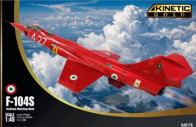 KINETIC K48176 1/48 F-104S Italian Racing Red Fighter Assembly Model Kit
